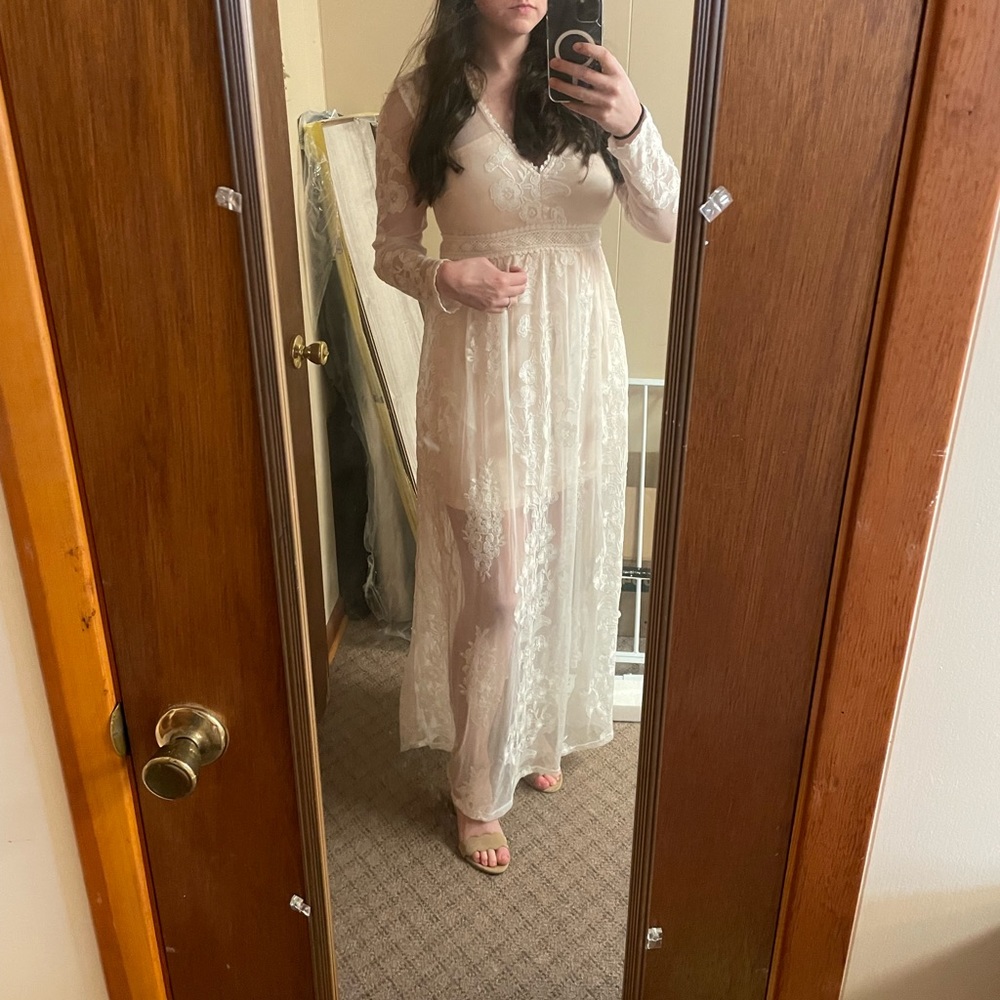 Altard state lace maxi dress